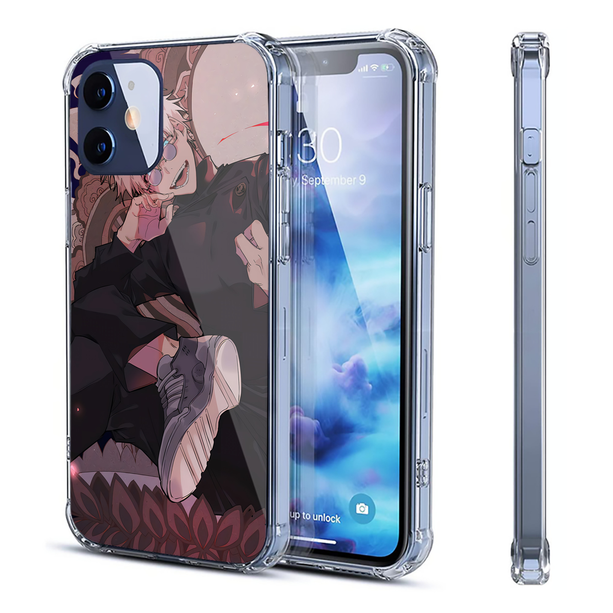 （画像用） 呪術廻戦 Jujutsu Kaisen 【iPhone 12シリーズ対応】透明スマホケース（クリアソフトケース）